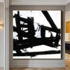 Oversized Abstract Art Black And White Franz Kline style Black Wall Art Original Artwork Painting Canvas | LIFE LINES - trendgallery.ca
