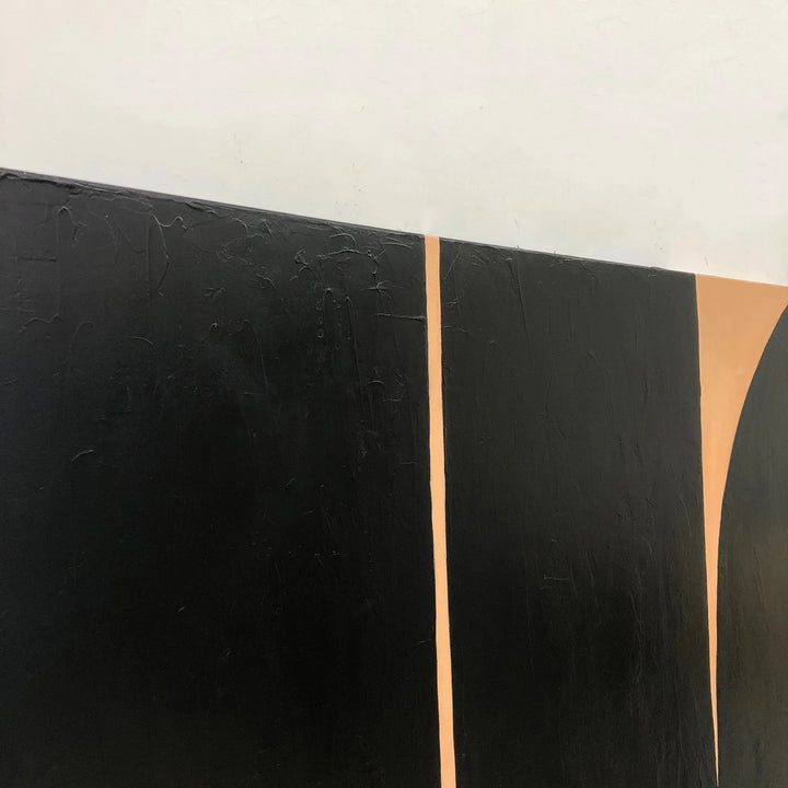Original Abstract Black Oil Paintings On Canvas Modern Fine Art Beige Artwork Contemporary Wall Art Texture Art | MIRROR ROAD