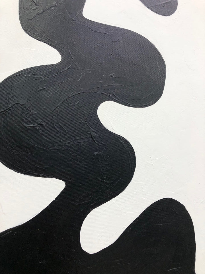 Large Abstract Black And White Paintings On Canvas Abstract Fine Art Modern Fine Art Texture Art Contemporary Creative Wall Art | WAY AROUND - trendgallery.ca