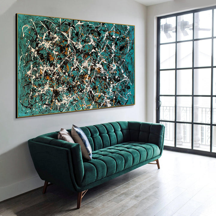 TURQUOISE FRENZY 20.5"x40.1"