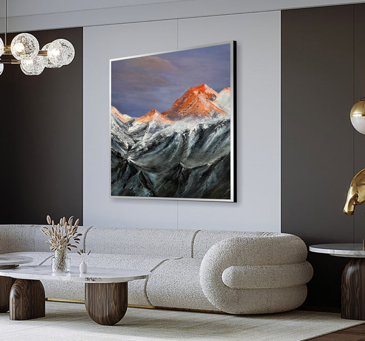 SNOWY MOUNTAINS 40"x40"