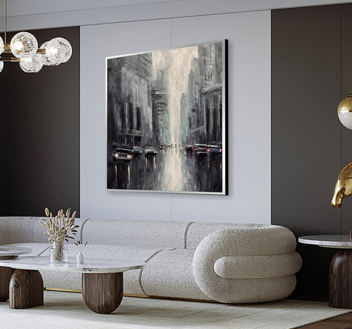 METROPOLIS AT DUSK 46"x46"