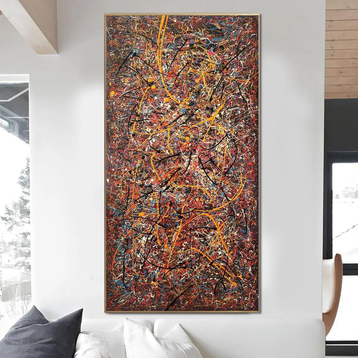 Jackson Pollock Style Paintings On Canvas Original Abstract Art ...
