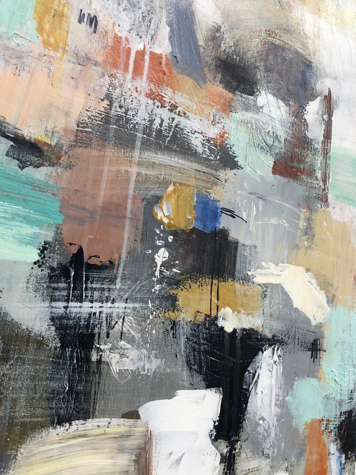 Original Abstract Colorful Painting On Canvas Modern Abstract Fine Art Texture Contemporary Oil Painting | COLD DAY - trendgallery.ca