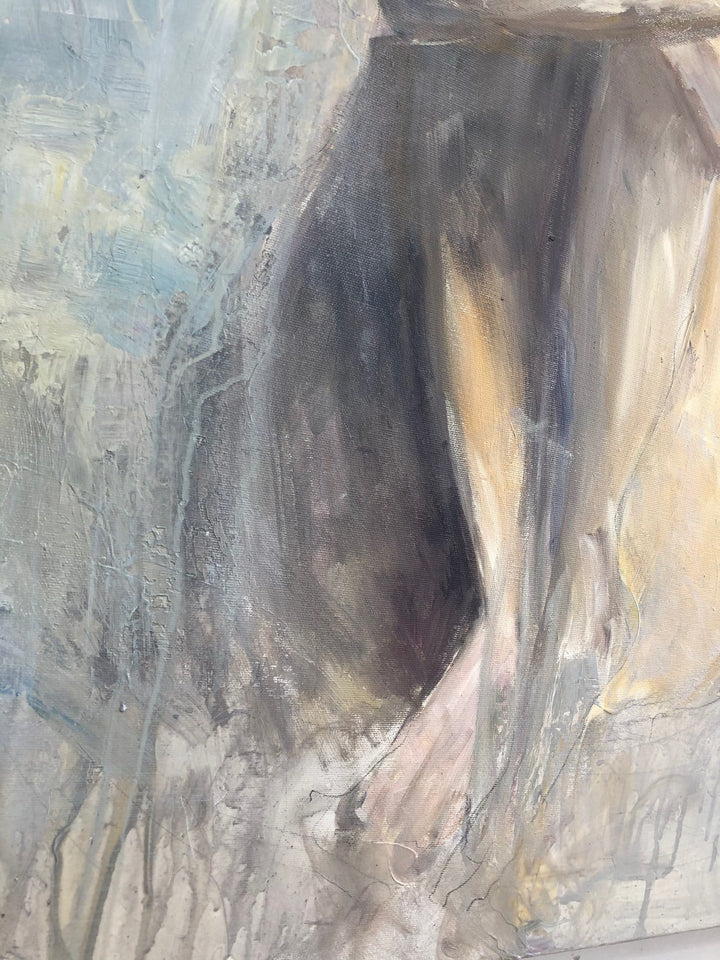 Extra Large Oil Painting Large Canvas Art Oil Female Body Painting Modern Large Canvas Abstract Naked Woman Body Modern Artwork | NAKED SILENCE - trendgallery.ca