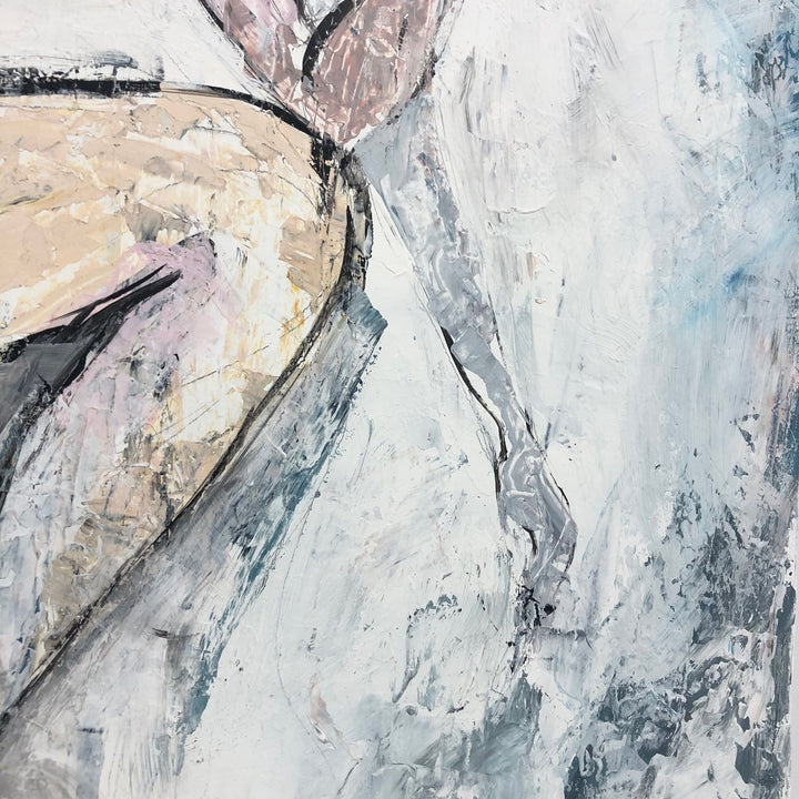 Abstract Painting Canvas Thinker Painting Oil Female Body Painting Modern Large Abstract Naked Woman Body Modern Artwork Wall Decor | NAKED THINKER - trendgallery.ca