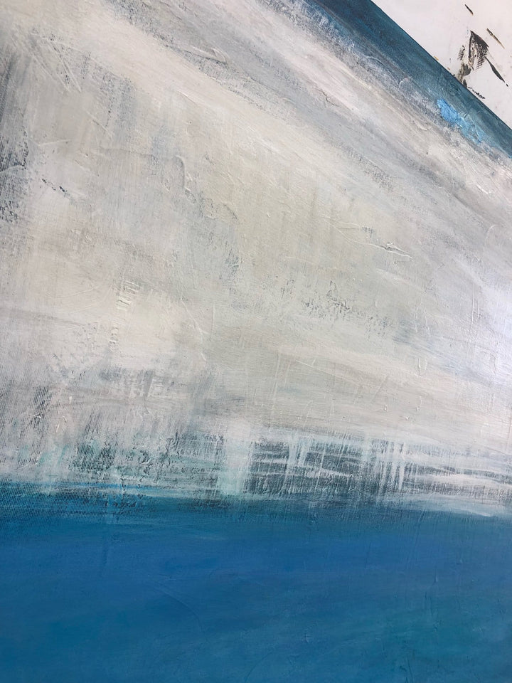 Royal Blue Painting Canvas Mark Rothko Style Painting Blue Wall Art Minimalist Art Wall Hanging Decor Commission Painting | MEMORY OF THE SEA - trendgallery.ca