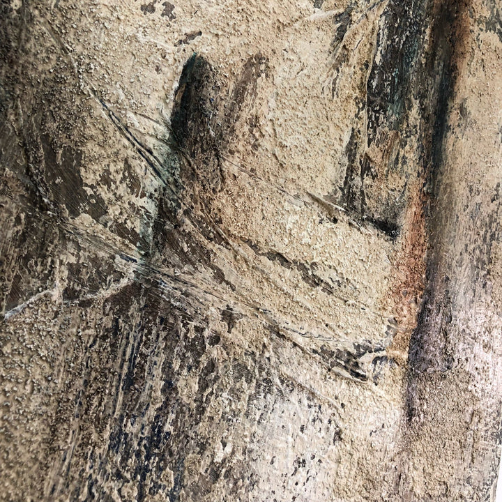 Large Abstract Beige Art Aesthetic Painting On Canvas 40x30 Expressionist Art Acrylic Painting New Apartment Gift Creative Decor | AZTEC WRITINGS - trendgallery.ca