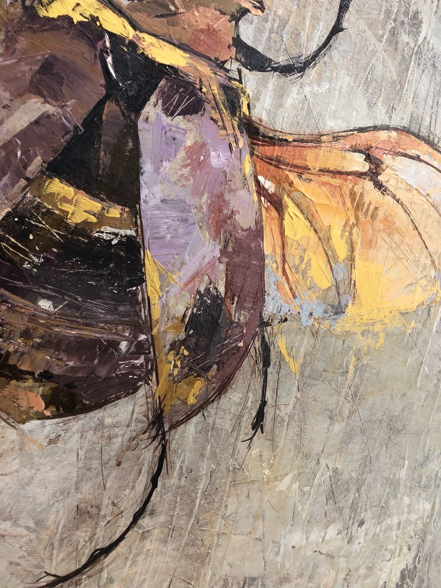 Impressionist Insects Stag beetle Painting On Canvas Large Nature Painting Insect Art Stag ...