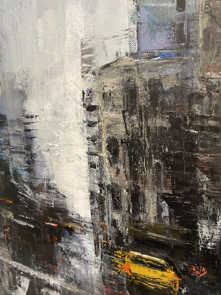 Abstract New York Paintings on Canvas Original Abstract Cityscape Painting Textured Handmade Artwork Oil Painting Modern Streets Wall Decor | STREETS OF NEW YORK