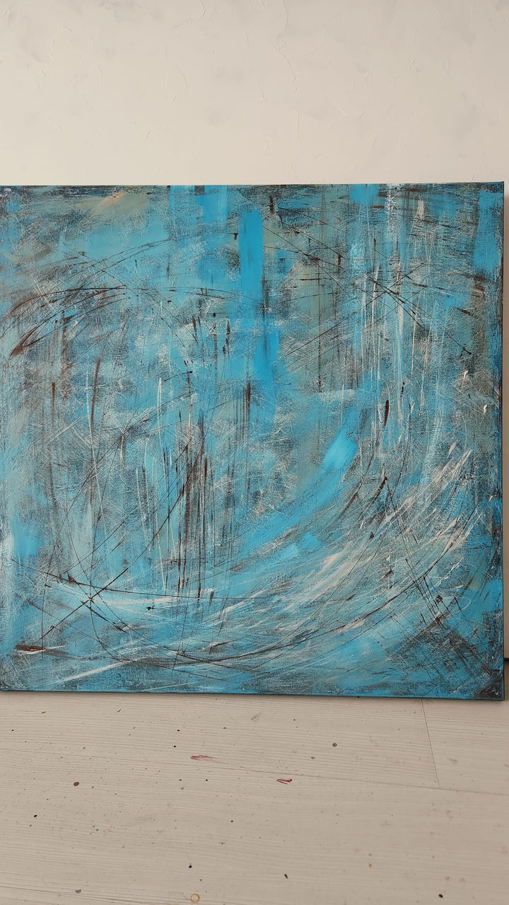 AZURE FRENZY 32"x32"