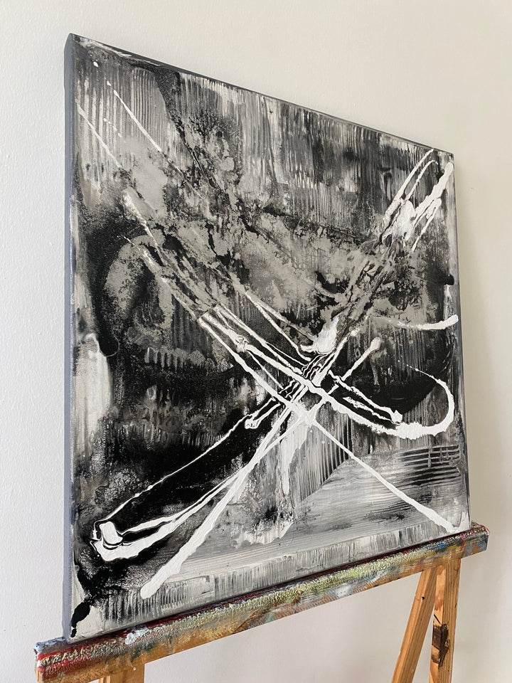 MONOCHROMATIC MAELSTROM 26"x26"