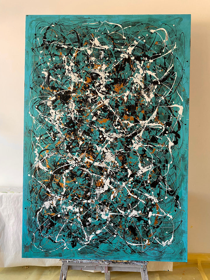 TURQUOISE FRENZY 20.5"x40.1"