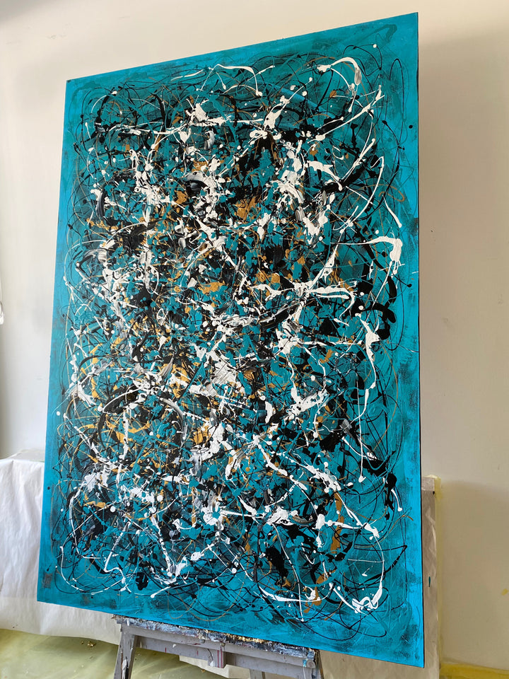 TURQUOISE FRENZY 20.5"x40.1"