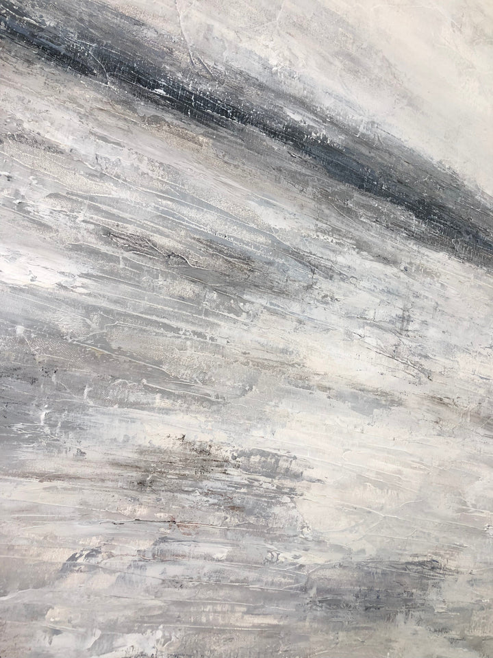 Calming Painting Gray Abstract Artwork Abstract Creative Paintings On Canvas |  FROSTY SILENCE