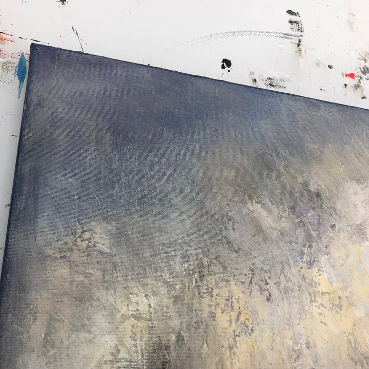 Abstract Painting on Canvas Dark Wall Art Heavy Textured Artwork Original Oil Painting Contemporary Wall Art for Indie Room Decor | GLIMPSES OF THE SUN - trendgallery.ca