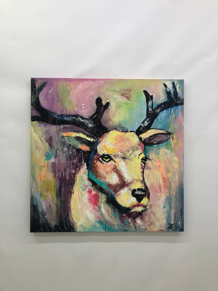 WILD DEER 40"x40"