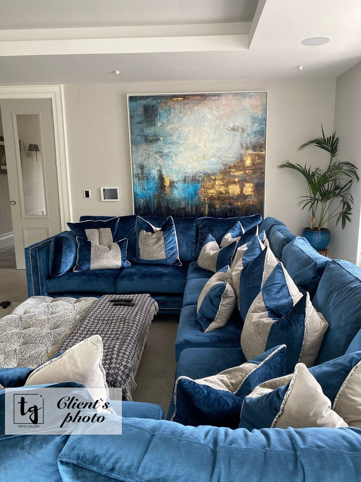 Abstract Art in Deep Blue and White | NIGHT SKY - trendgallery.ca