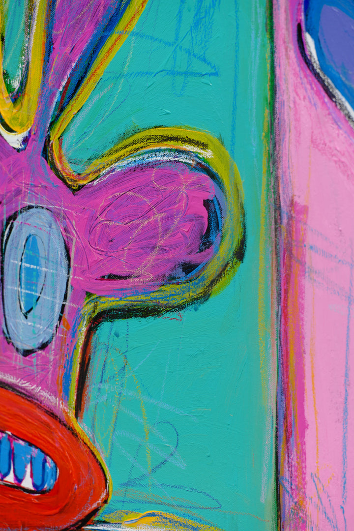 WILD RABBITS 46"x46"