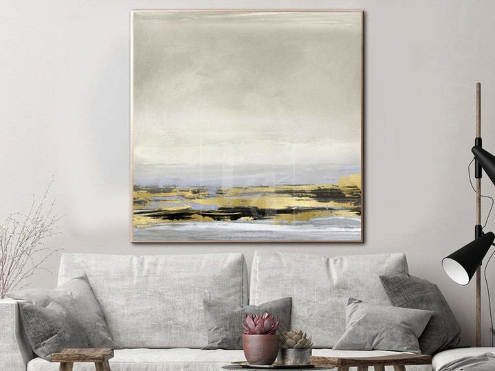 Abstract Painting Original Large Beige Painting Oversized Abstract Wall Art Office Painting | ROYAL TRACT - trendgallery.ca