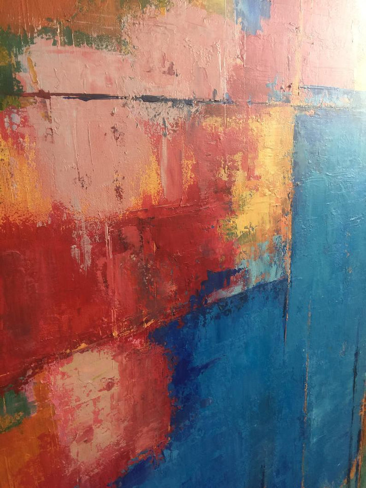 Abstract Painting in Multicolored, Rainbow and Blue | RAINBOW - trendgallery.ca