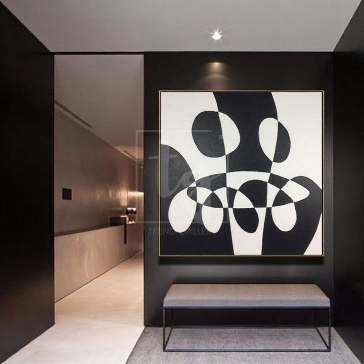 Black And White Abstract Painting Large Abstract Art Painting Canvas Art Painting | TRUTH OR LIE - trendgallery.ca