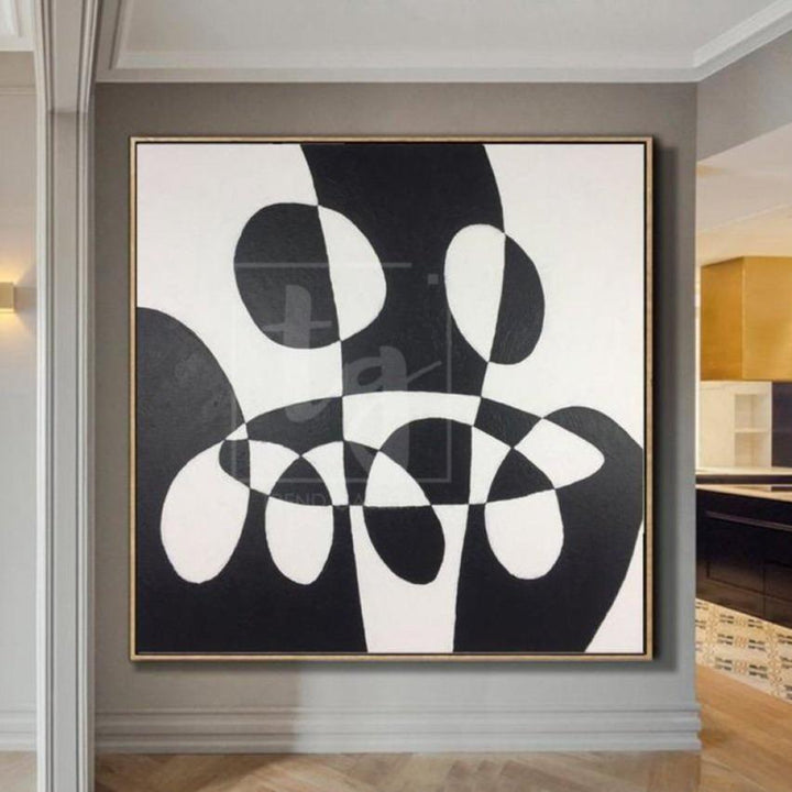 Black And White Abstract Painting Large Abstract Art Painting Canvas Art Painting | TRUTH OR LIE - trendgallery.ca