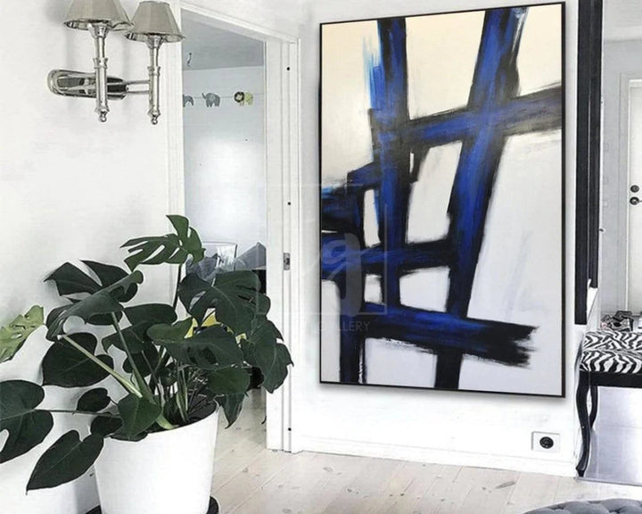 Black And White Oil Painting Modern Oil Painting On Canvas Abstract Painting Black White Artwork | BRAINTEASER - trendgallery.ca