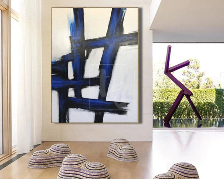 Black And White Oil Painting Modern Oil Painting On Canvas Abstract Painting Black White Artwork | BRAINTEASER - trendgallery.ca