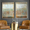 Bronze Painting Beige Painting Canvas Wall Art Set Abstract Painting 2 Piece | URBAN JUNGLES - trendgallery.ca