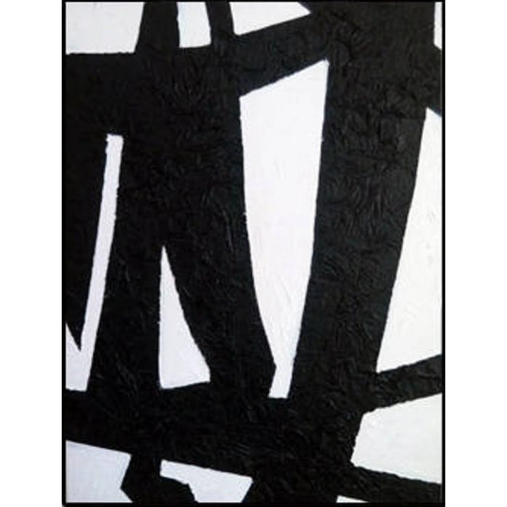 Large Decor Black And White Wall Art Oil Canvas Painting Franz Kline style Dine Room Wall Art | ROAD OF CHANGE - trendgallery.ca