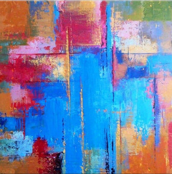 Abstract Painting in Multicolored, Rainbow and Blue | RAINBOW - trendgallery.ca