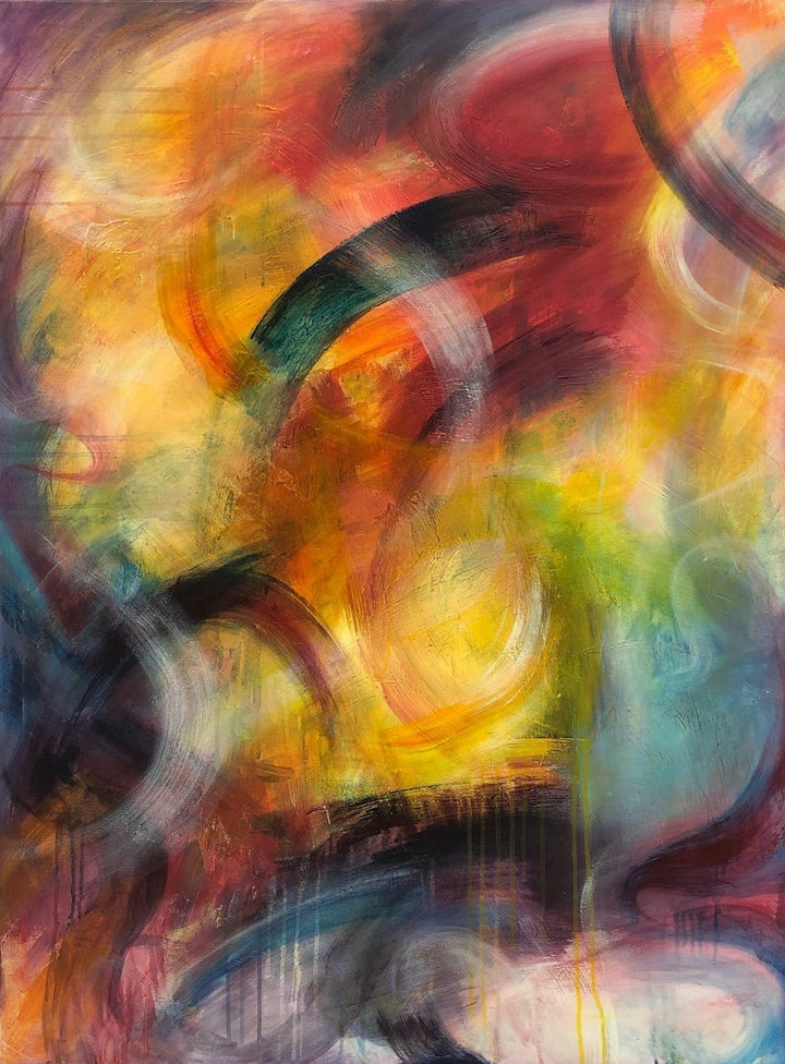 Abstract Colorful Painting Modern Canvas Wall Art Colorful Artwork Acrylic Painting Abstract Oil Painting Modern Fine Art Wall Decor | AUTUMN WALTZ - trendgallery.ca