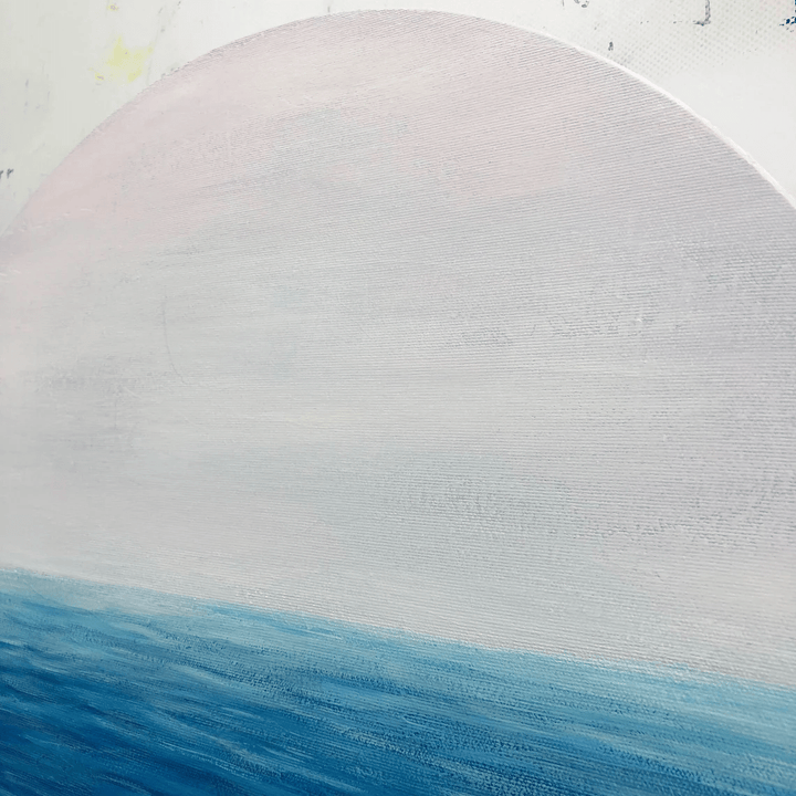Ocean Horizon Abstract Painting Round Sea Abstrafct Painting Circular Ocean Abstract Painting| ENDLESS OCEAN