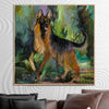Abstract Shepherd Dog Paintings On Canvas Colorful German Shepherd Art Painting Acrylic Pet Painting Modern Fine Art | SHEPHERD ON A WALK - trendgallery.ca