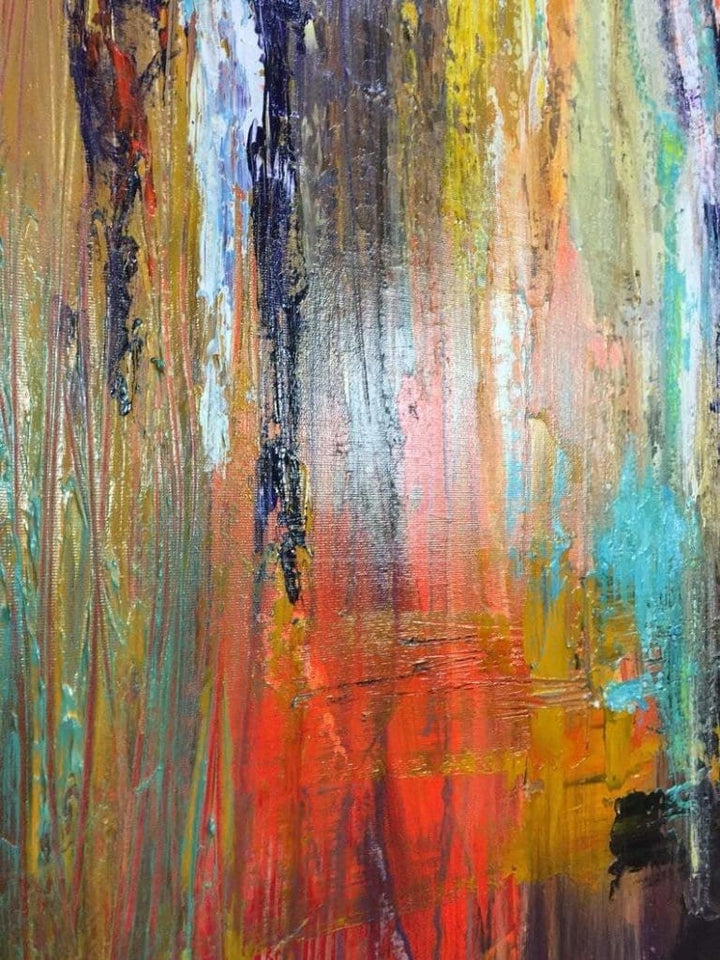 Painting Large Abstract Colorful Figurative Painting Humans Fashion Art | HAPPINESS EXISTS - trendgallery.ca