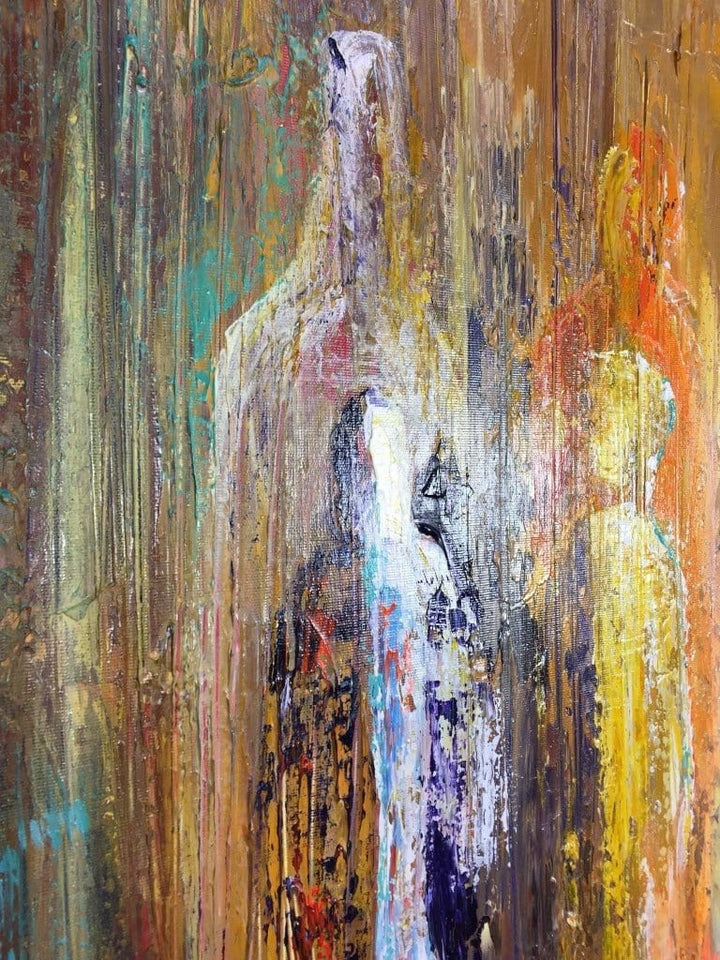 Painting Large Abstract Colorful Figurative Painting Humans Fashion Art | HAPPINESS EXISTS - trendgallery.ca
