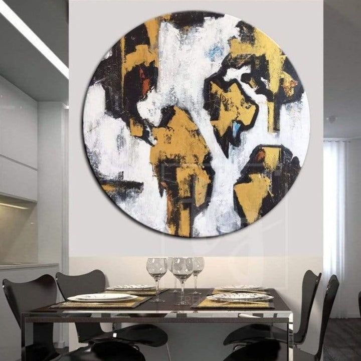 Gold Painting Large Contemporary Art Black And White Art Painting | PREDATORY COLOR
