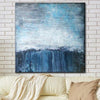 Extra Large Abstract Painting Blue Canvas White Wall Art Ocean Art | AWARENESS OF REALITY - trendgallery.ca
