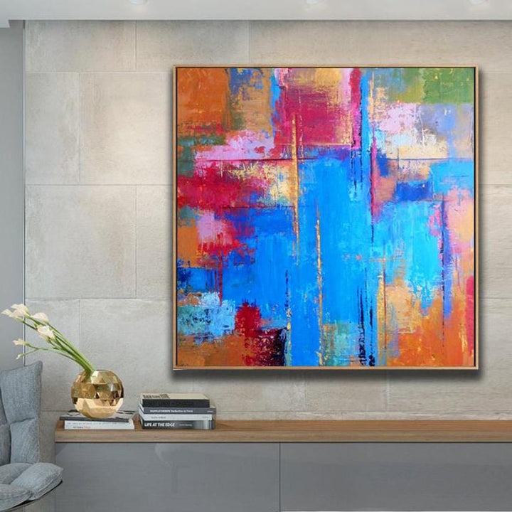 Abstract Painting in Multicolored, Rainbow and Blue | RAINBOW - trendgallery.ca