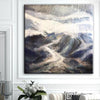 Mountain Landscape Abstract Gray Abstract Painting Alaska Original Art on Canvas | GREAT MOUNTAINS - trendgallery.ca