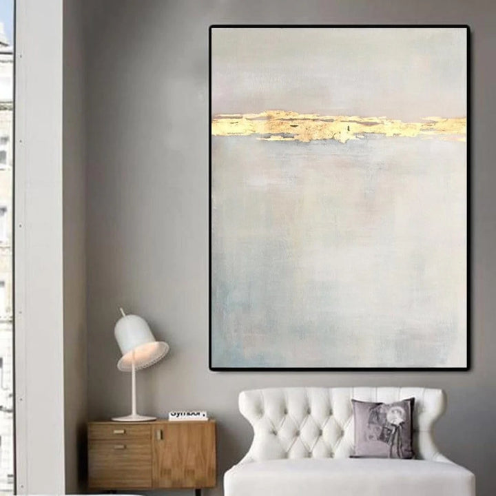 Abstract Painting Gray Abstract Painting Gold Painting Contemporary Art | GLEAM - trendgallery.ca
