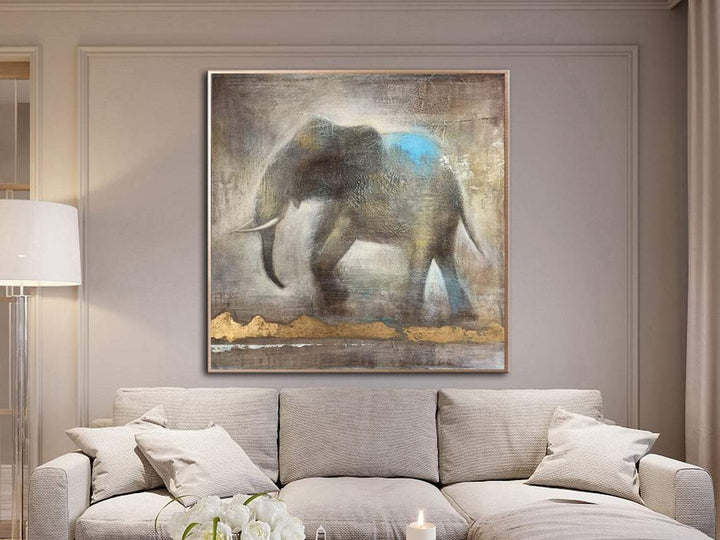ELEPHANT IN THE FOG 32"x32"