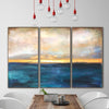 Large Oil Painting Original Canvas Blue Abstract Painting Gray Painting Sunset Painting | SUMMER SUNSET - trendgallery.ca