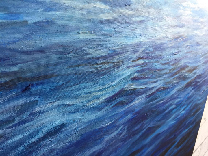 Large Sea Painting On Canvas Acrylic Painting On Canvas Blue Sea Abstract Painting | ENDLESS OCEAN - trendgallery.ca