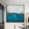 Ocean Painting Sunset Painting Modern Art Gold Leaf Painting Blue Abstract Painting | THE SILENCE OF NATURE - trendgallery.ca