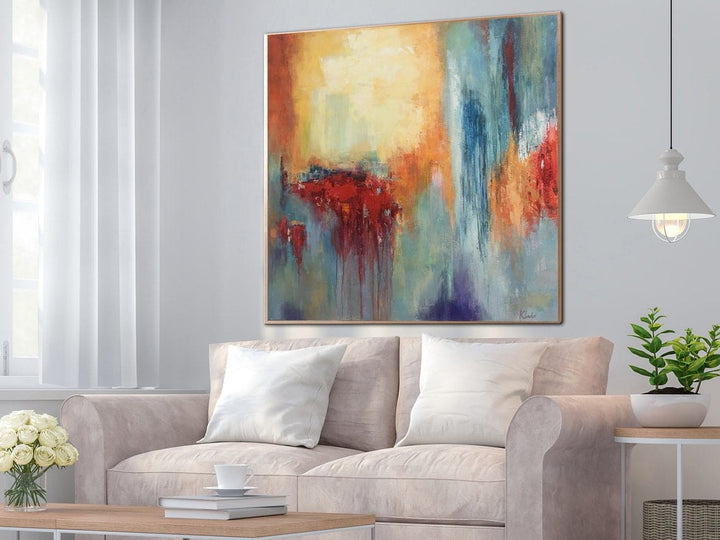 Abstract Oil Paintings On Canvas Colorful Painting Thick Colorful Oil Extra Large Wall Art | RUBY CAVE - trendgallery.ca