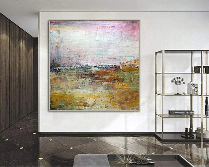 Original Colorful Painting Abstract Field Painting Modern Colorful Wall Art Abstract Countryside Painting | FABULOUS VISION - trendgallery.ca