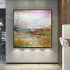 Original Colorful Painting Abstract Field Painting Modern Colorful Wall Art Abstract Countryside Painting | FABULOUS VISION - trendgallery.ca
