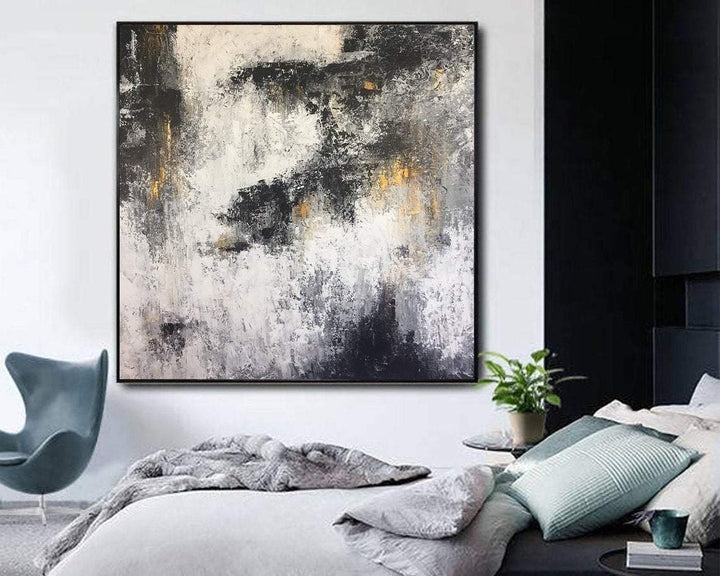 Large Black And White Abstract Art Original Abstract Paintings On Canvas Extra Large Wall Artwork | ADVANCEMENT